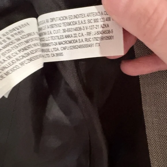 Zara Tailored Gray Blazer EUC Structured Fit Size XS - Picture 10 of 13